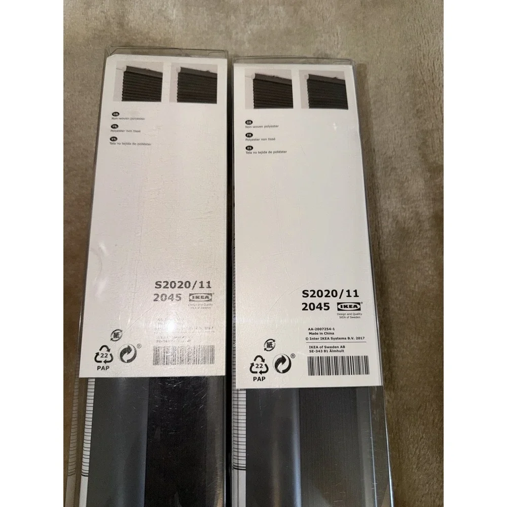 New Hoppvals Window Blinds Shades 2 pkgs IKEA Non-woven 23x64 Gray S2020/11 2045